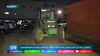 En Rancagua, Carabineros recuperó tractor avaluado en $35 millones y detuvo a sujeto por receptación