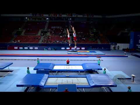 Denmark 2 (DEN) M - 2022 Trampoline Worlds, Sofia (BUL) - Q2 Synchro