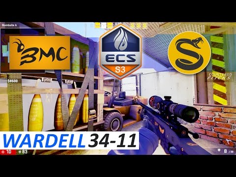Wardell POV 34-11 CS:GO - Splyce vs BMC [Cache] ECS Season 3 Open Qualifier