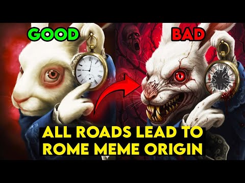 All Roads lead to Rome meme Origin | White Rabbit pointing at a clock | meme explained