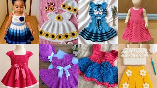 Crochet baby girl frock latest new design ideas 2025||New born clothes
