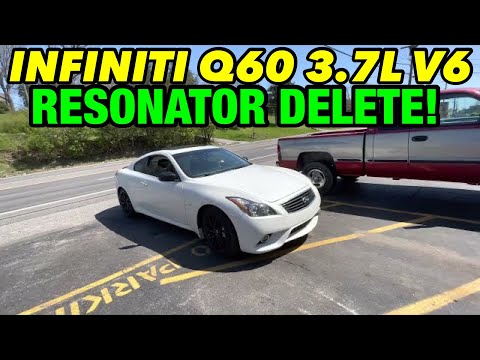 2015 INFINITI Q60 3.7L V6 DUAL EXHAUST w/ RESONATOR DELETE!