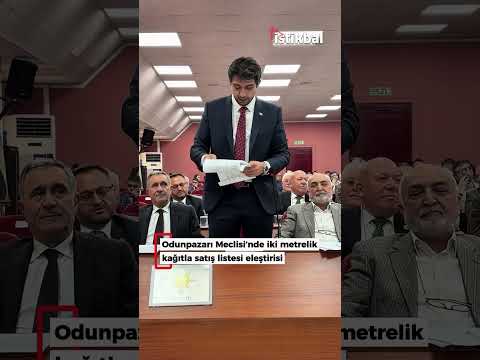 Odunpazarı Meclisi'nde iki metrelik kağıtla satış listesi eleştirisi