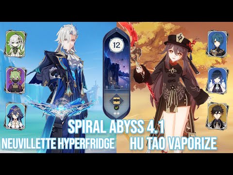 [NEW] C0 Neuvillette Hyperfridge & C0 Hu Tao Vaporize - Spiral Abyss 4.1 - Genshin Impact