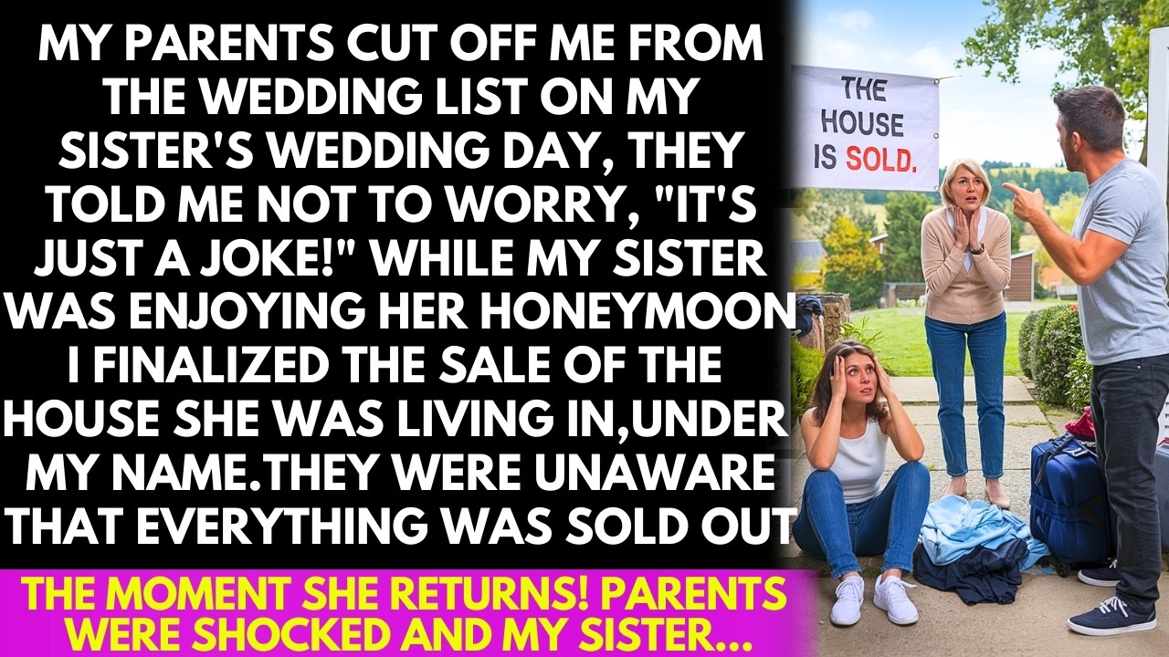 My parents cut off me from the wedding guest list on my sister's wedding day "It's just a joke!" but