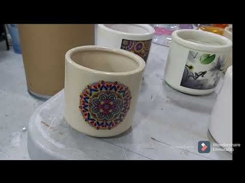 como estampar ceramica con papel calcomania decal paper