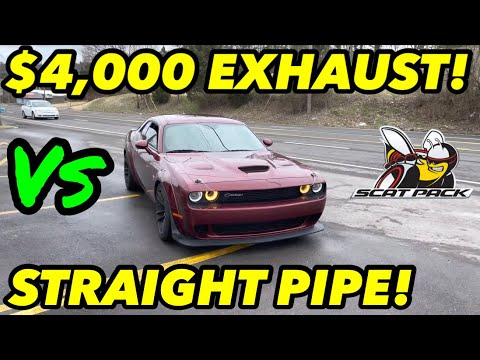 Dodge Challenger Scat Pack 6.4L HEMI V8: $4,000 EXHAUST Vs TRUE DUAL STRAIGHT PIPE!
