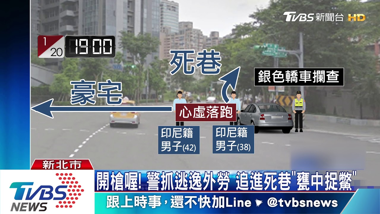 開槍喔!警抓逃逸外勞 追進死巷「甕中捉鱉」