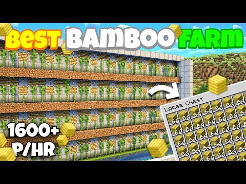 Fastest BAMBOO WOOD Farm In 1.21+ Minecraft - 1600+ P/HR