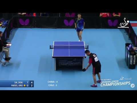 Abierto de CAN 2018: Jorge Paredes (Chile) vs SUN Zheng (China) - SF Eq - Partido 2