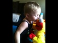Giving Elmo Kisses