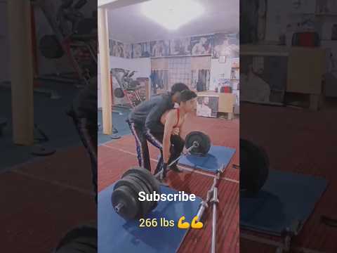 266 lbs deadlift in gym 🏋🚴💪 #shorts