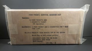 1975 Food Packet Survival Abandon Ship MRE Review Emergency Ration Tasting Test