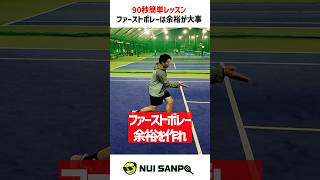 【忙しい人向けテニスレッスン】ファーストボレーは余裕を持て〈ぬいさんぽテニス（Tennis）〉 #テニス #テニスレッスン #tennis #ぬいさんぽ