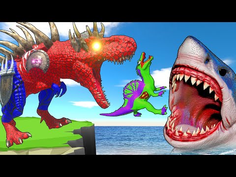 TYRANNOSAURUS REX vs ALL LARGE HERBIVORE & CARNIVORE ON ISLA NUBLAR - Jurassic World Evolution 2