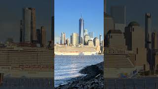 Cruise Ship Arrives in NYC 🚢🗽 #NYCHarbor #CruiseArrival #short