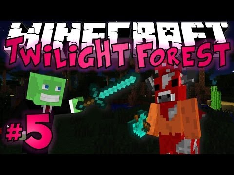 Minecraft: Twilight Forest Let's Play #5 - MINOSHROOM BOSS