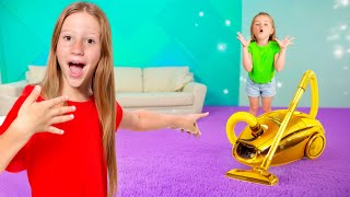 Nastya uses magical items to help her mom