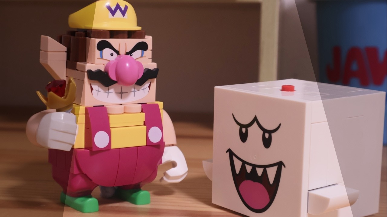 super mario StopMotion anime「Lego WARIO & Boo」レゴマリオとテレサ