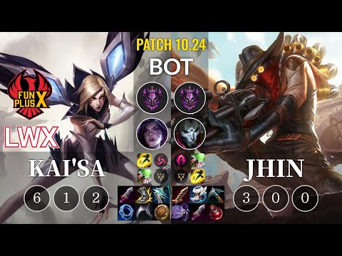 FPX Lwx Kai'Sa vs Jhin Bot - KR Patch 10.24
