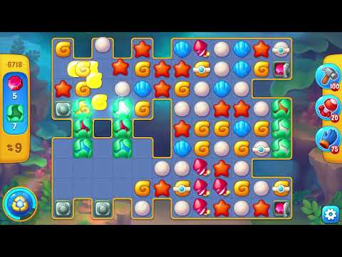 Fishdom level hard 6718 （フィッシュダム　level hard 6718）　パズルゲーム