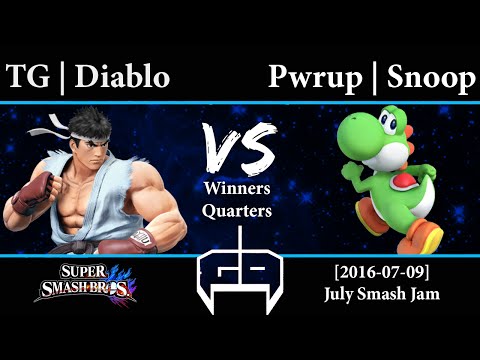 [2016-07-09] Wii U - TG | Diablo (Ryu) vs Pwrup | Snoop (Yoshi) WQ