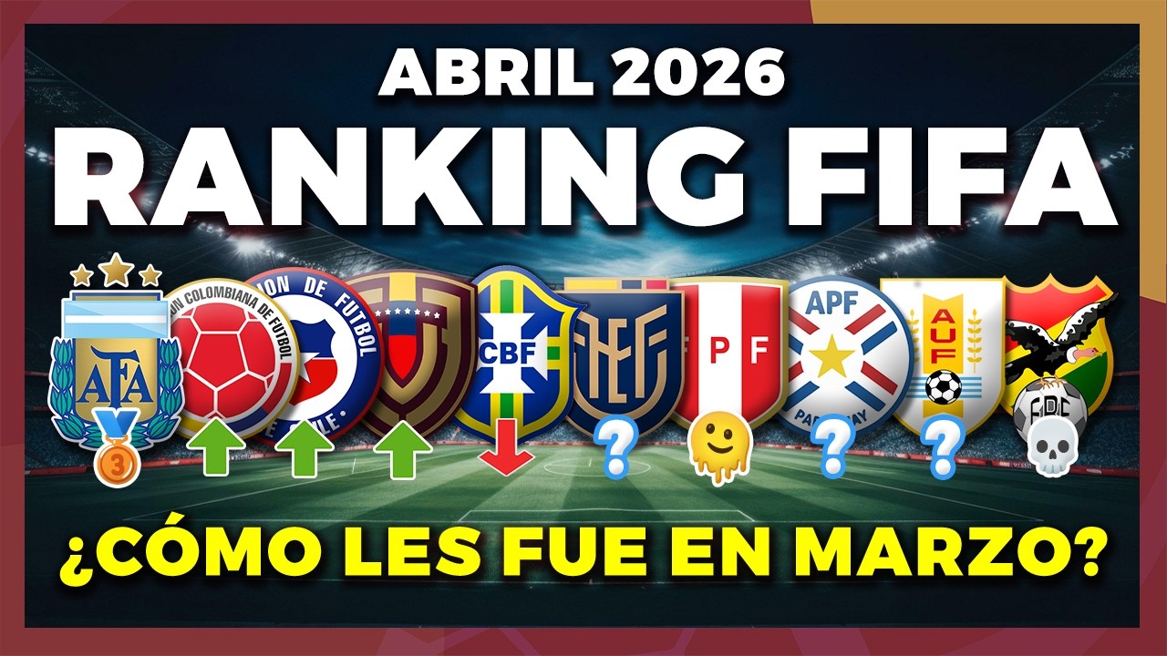 Nuevo Ranking FIFA Abril 2026 y Balance Partidos de Marzo🔝