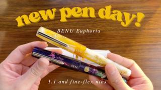 ✨ Fountain pen chat: BENU Euphoria Milk & Honey 1.1 stub + Summer Magic fine-flex | new pen day