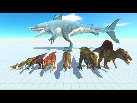Sharkosaurus vs Carnivore Dinosaurs - Animal Revolt Battle Simulator