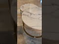 The Mystique Tube Set Of 2 Nesting Coffee Table Gold Stainless Steel