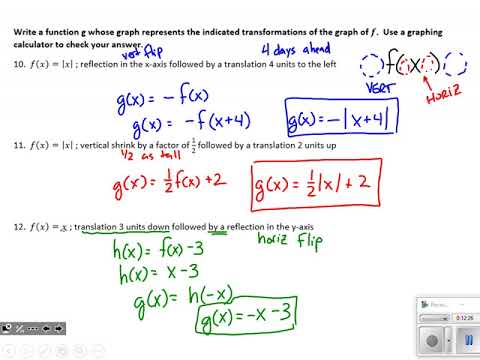 Algebra 2: Chapter 1 Review