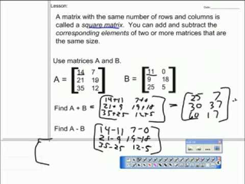 18 Use Matrices to Organize Data