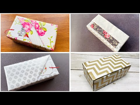 6 Fancy Gift Wrapping for Christmas | Rectangular Gift Packing Ideas #giftpack #christmasgifts