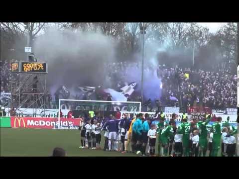 Osnabrücker Pyroshow in Münster (Preußen Münster - VfL Osnabrück 07.02.15)