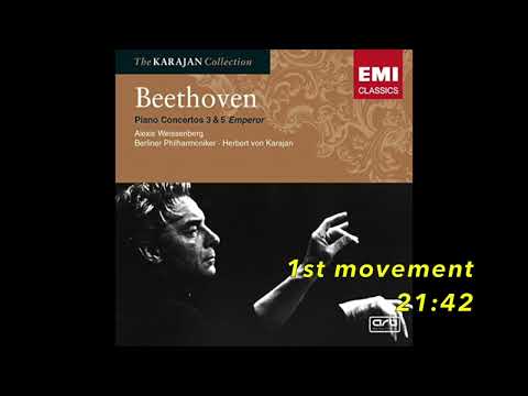 Beethoven Piano Concerto No 5 Op 73  Emperor  Berliner PHILHARMONIKER von Karajan