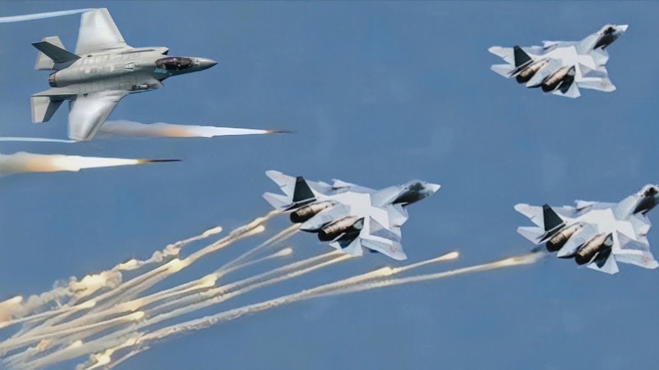 WORLD SHOCK! THE FIRST BATTLE OF A US F-35 AND A RUSSIAN SU-57 See What Happened!