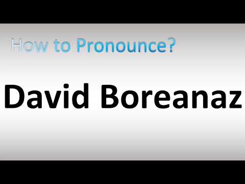 How to Pronounce David Boreanaz