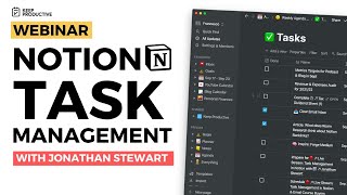 Notion Task & Project Management Workshop with Jonathan Stewart