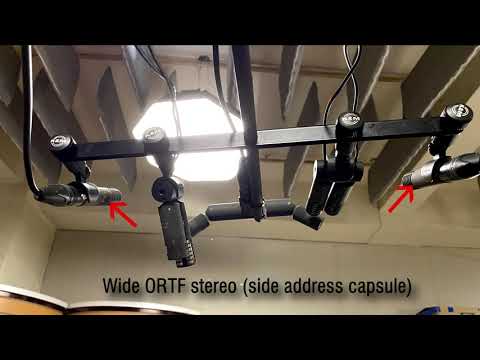 String quartet stereo compare, ORTF, wide ORTF, MS, and Blumlein