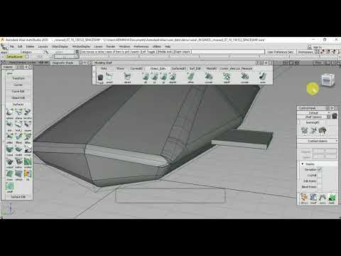 Autodesk Alias II SPACESHIP STYLING SURFACE CAD TUTORIAL 4