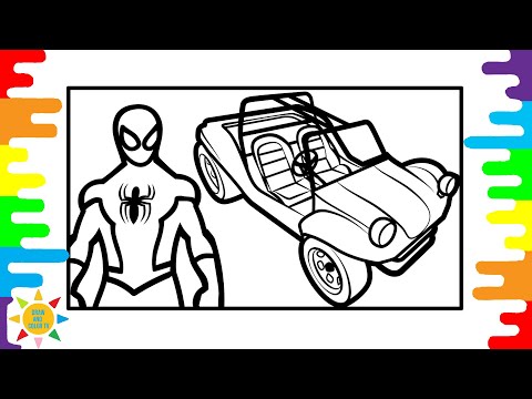 Spider-Man Coloring Pages | Spiderman Coloring Pages | Spiderman Car Coloring Pages