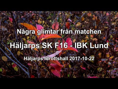 Häljarps SK F16 vs IBK Lund 2017-10-22