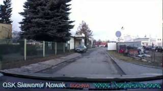 preview picture of video 'Trasa egzaminacyjna Tarnów cz.1 OSK Nowak prawo jazdy kategoria B. MORD w Tarnowie'