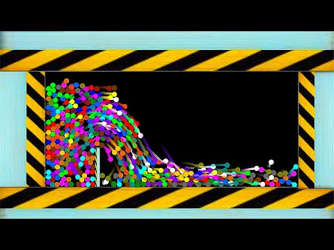 Shutter Crush + Proliferation Marble Survival Race in Algodoo (4K)