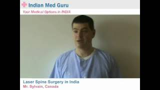 Mr. Sylvain, Canada patient video testimonial India