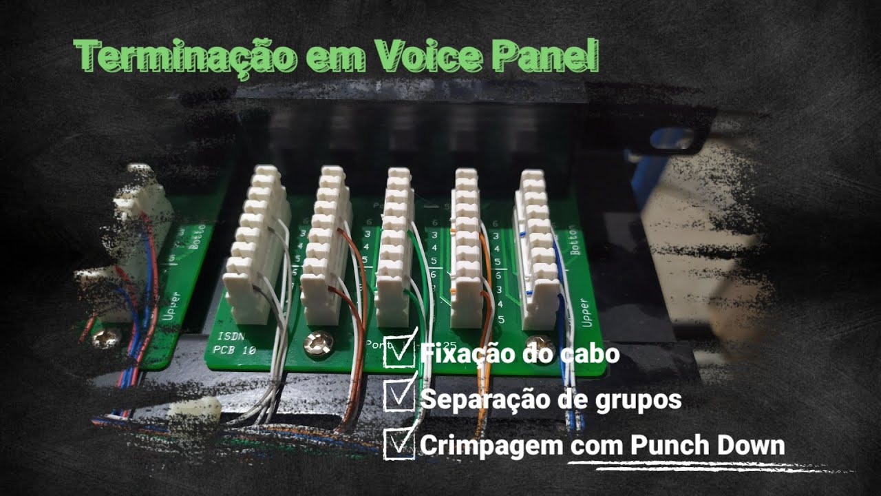 Watch Now TI - AULA 2/5 - Como terminar cabo telefônico em Voice Panel!!! TI - AULA 2/5 - Como terminar cabo telefônico em Voice Panel!!!