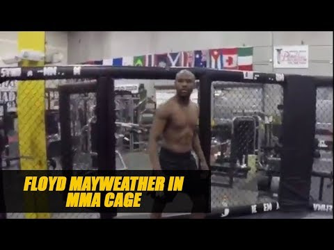 Floyd Mayweather Entering A MMA Octagon For The First Time