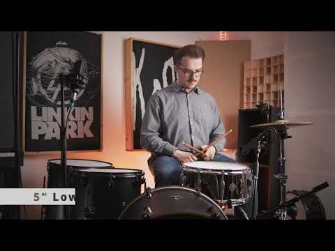 Snare Drum Depth Comparison - 6.5 vs 5 inch - Gretsch Black Nickel over Steel