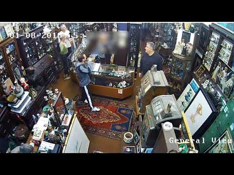 5 men sought in Arlequin Antiques theft