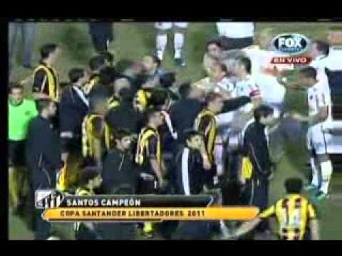 Santos vs. Peñarol Libertadores Cup Final Fighting after the match (2-1) - 2011.06.23